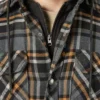Chaqueta tipo camisa con capucha de franela repelente al agua Chaqueta tipo camisa con capucha de franela repelente al agua