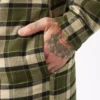 Chaqueta tipo camisa con capucha de franela repelente al agua Chaqueta tipo camisa con capucha de franela repelente al agua
