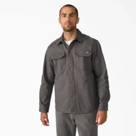 Chaqueta tipo camisa de lona de algodón