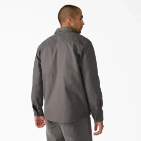 Chaqueta tipo camisa de lona de algodón