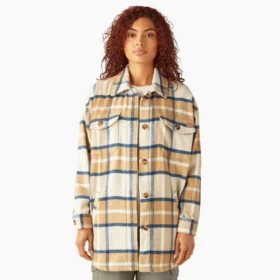 Chaqueta tipo camisa oversize para mujer