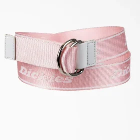 Cinturón de tela con estampado del logotipo y anilla en D para mujer