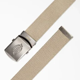 Cinturón de tela con hebilla militar