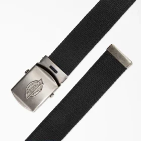Cinturón de tela con hebilla militar