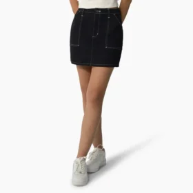 Falda de carpintero de cintura alta para mujer