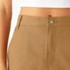 Falda midi cargo de lona de algodón para mujer Falda midi cargo de lona de algodón para mujer