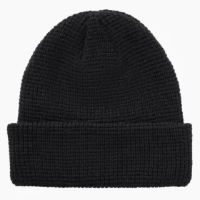Gorro con puño de punto waffle