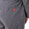 Mono de manga larga con rayas de nogal para mujer, talla grande, corte holgado Mono de manga larga con rayas de nogal para mujer, talla grande, corte holgado