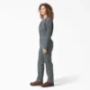 Mono de manga larga con rayas Hickory de corte holgado para mujer Mono de manga larga con rayas Hickory de corte holgado para mujer