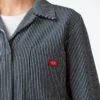 Mono de manga larga con rayas Hickory de corte holgado para mujer Mono de manga larga con rayas Hickory de corte holgado para mujer