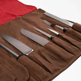 Organizador enrollable para guardar cuchillos