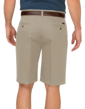 Pantalón corto Dickies de color caqui de 10 pulgadas con corte holgado y pliegues en la parte delantera