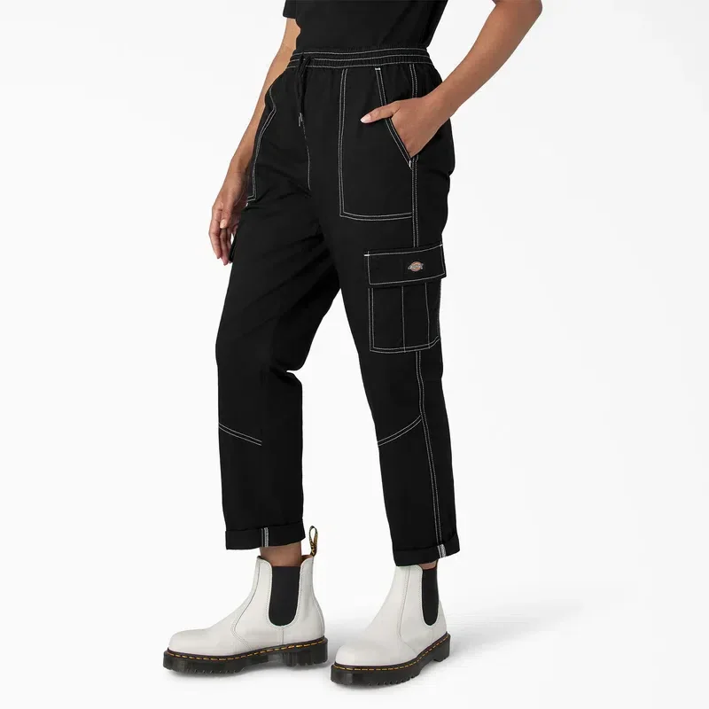 Pantalones cargo con cordón para mujer Pantalones cargo con cordón para mujer