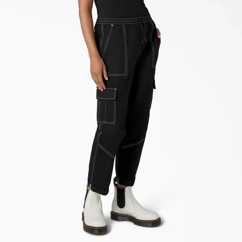 Pantalones cargo con cordón para mujer Pantalones cargo con cordón para mujer