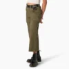 Pantalones cargo cortos de corte holgado con costuras en contraste para mujer Pantalones cargo cortos de corte holgado con costuras en contraste para mujer
