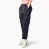 Pantalones cargo cortos de corte holgado con costuras en contraste para mujer Pantalones cargo cortos de corte holgado con costuras en contraste para mujer