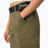 Pantalones cargo cortos de corte holgado con costuras en contraste para mujer Pantalones cargo cortos de corte holgado con costuras en contraste para mujer
