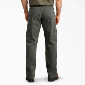 Pantalones cargo de lona con corte regular flexible