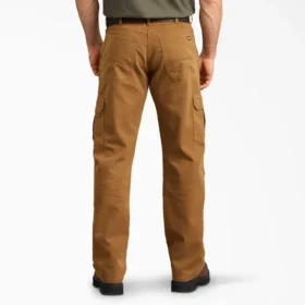 Pantalones cargo de lona con corte regular flexible