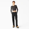 Pantalones cargo de lona de algodón para mujer con corte holgado Pantalones cargo de lona de algodón para mujer con corte holgado