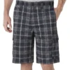 Pantalones cortos cargo a cuadros de corte holgado Performance Flex de 11 pulgadas Pantalones cortos cargo a cuadros de corte holgado Performance Flex de 11 pulgadas