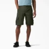 Pantalones cortos cargo de algodón de 11 pulgadas con corte holgado y elástico Pantalones cortos cargo de algodón de 11 pulgadas con corte holgado y elástico