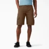 Pantalones cortos cargo de algodón de 11 pulgadas con corte holgado y elástico Pantalones cortos cargo de algodón de 11 pulgadas con corte holgado y elástico