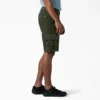 Pantalones cortos cargo de algodón de 11 pulgadas con corte holgado y elástico Pantalones cortos cargo de algodón de 11 pulgadas con corte holgado y elástico