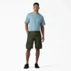 Pantalones cortos cargo de algodón de 11 pulgadas con corte holgado y elástico Pantalones cortos cargo de algodón de 11 pulgadas con corte holgado y elástico