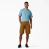 Pantalones cortos cargo de algodón de 11 pulgadas con corte holgado y elástico Pantalones cortos cargo de algodón de 11 pulgadas con corte holgado y elástico
