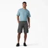 Pantalones cortos cargo de algodón de 11 pulgadas con corte holgado y elástico Pantalones cortos cargo de algodón de 11 pulgadas con corte holgado y elástico