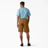 Pantalones cortos cargo de algodón de 11 pulgadas con corte holgado y elástico Pantalones cortos cargo de algodón de 11 pulgadas con corte holgado y elástico