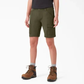 Pantalones cortos cargo de corte ajustado y refrescantes para mujer, 10″