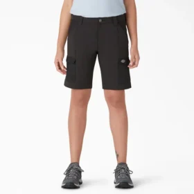 Pantalones cortos cargo de corte ajustado y refrescantes para mujer, 10″