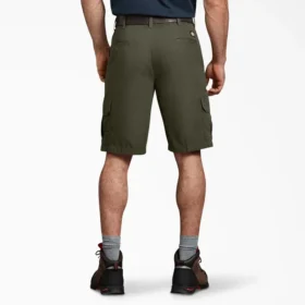 Pantalones cortos cargo de corte holgado con tejido ripstop, 11″