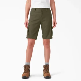 Pantalones cortos cargo ripstop para mujer, 9″
