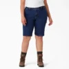 Pantalones cortos de carpintero de corte holgado para mujer, talla grande, 28 cm
