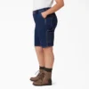 Pantalones cortos de carpintero de corte holgado para mujer, talla grande, 28 cm