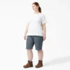 Pantalones cortos de carpintero de rayas Hickory para mujer talla grande