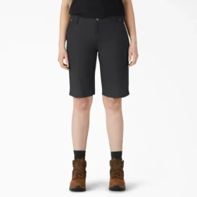 Pantalones cortos de carpintero Duck de corte holgado para mujer, 11 pulgadas