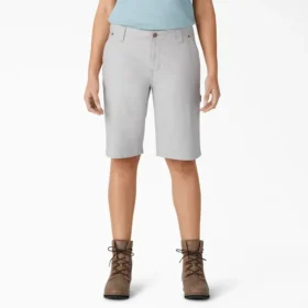 Pantalones cortos de carpintero Duck de corte holgado para mujer, 11 pulgadas