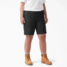 Pantalones cortos de corte holgado y refrescantes para mujer, talla grande, 23 cm