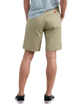 Pantalones cortos de sarga elástica de corte holgado de 10″ para mujer