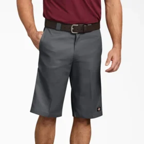 Pantalones cortos de trabajo de corte holgado con bolsillos multiuso, 33 cm