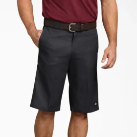 Pantalones cortos de trabajo de corte holgado con bolsillos multiuso, 33 cm