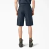 Pantalones cortos de trabajo de corte holgado y frente liso, 13″ Pantalones cortos de trabajo de corte holgado y frente liso, 13″