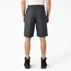 Pantalones cortos de trabajo de corte holgado y frente liso, 13″ Pantalones cortos de trabajo de corte holgado y frente liso, 13″