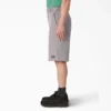 Pantalones cortos de trabajo de corte holgado y frente liso, 13″ Pantalones cortos de trabajo de corte holgado y frente liso, 13″