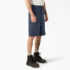 Pantalones cortos de trabajo de corte holgado y frente liso, 13″ Pantalones cortos de trabajo de corte holgado y frente liso, 13″