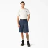 Pantalones cortos de trabajo de corte holgado y frente liso, 13″ Pantalones cortos de trabajo de corte holgado y frente liso, 13″